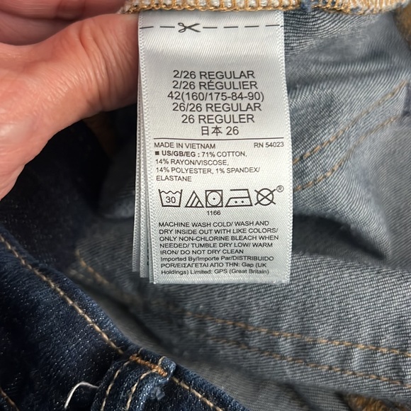 GAP True Skinny Dark Wash Jeans 34 R S NWOT - Picture 5 of 6